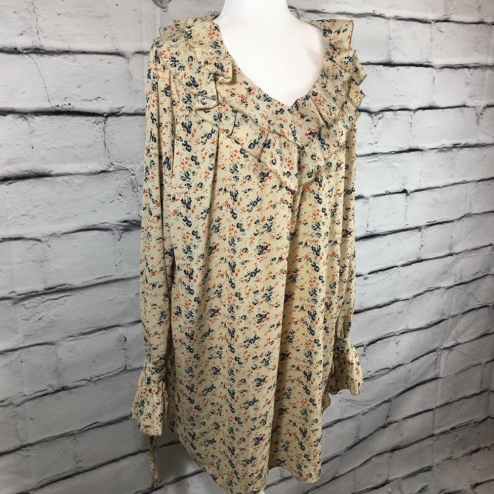 {Hayden} ruffle boho hippie floral dress - Picture 2 of 7